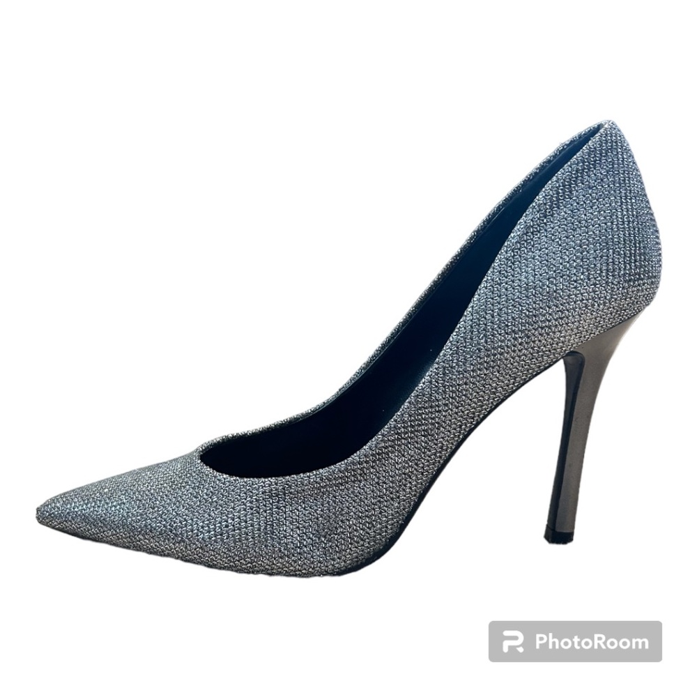 GUESS silver party heels, women’s size 7.5